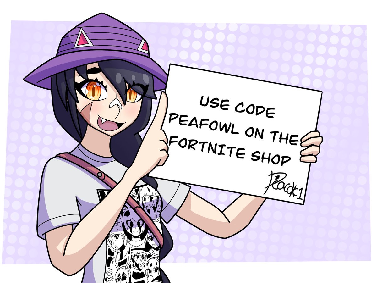 Reminder that if you want to support my Art, you can use the code Peafowl on the Fortnite Shop and Epic Games Store ✨🦚🍵