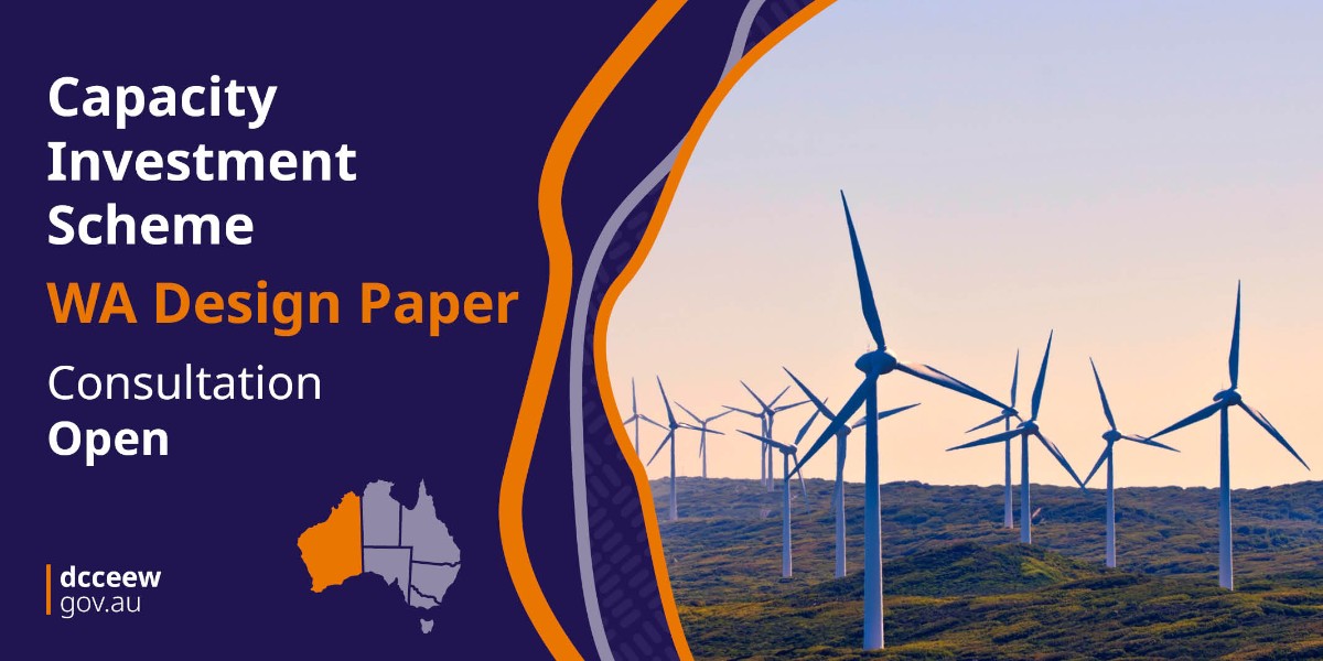 Have your say on the proposed design and rollout of the Capacity Investment Scheme in the Western Australia Wholesale Electricity Market. Feedback received will be used to inform the design of the CIS in WA. Read the design paper and complete the survey brnw.ch/21wIJOQ