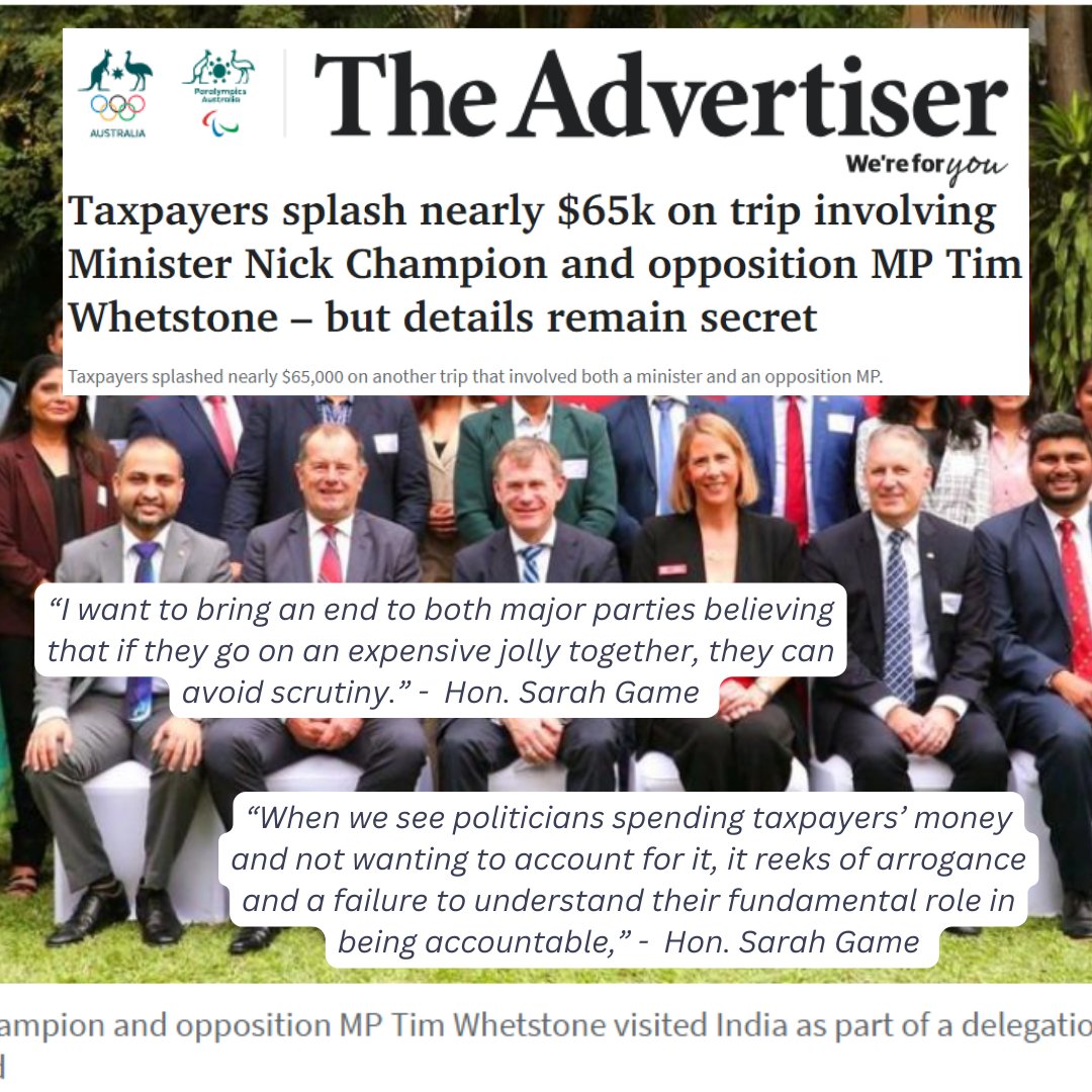 My Public Sector (Ministerial Travel Reports) Amendment Bill 2023 will serve as a reminder that our government officials represent the public and must be open and honest about how they spend their tax dollars. @theTiser