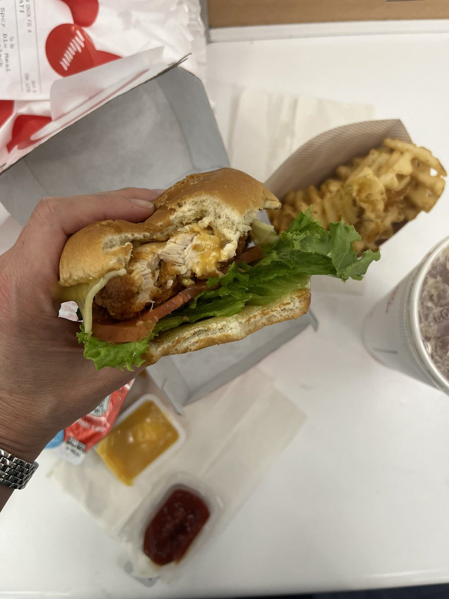 I know this is ridiculous but it’s my first time trying Chick Fil A - ordered what you all recommended on Insta! Spicy chix Sando, fried, mixed lemonade/iced tea. I have one mixed comment: it was YUM but this “spicy” was not spicy at ALL for me