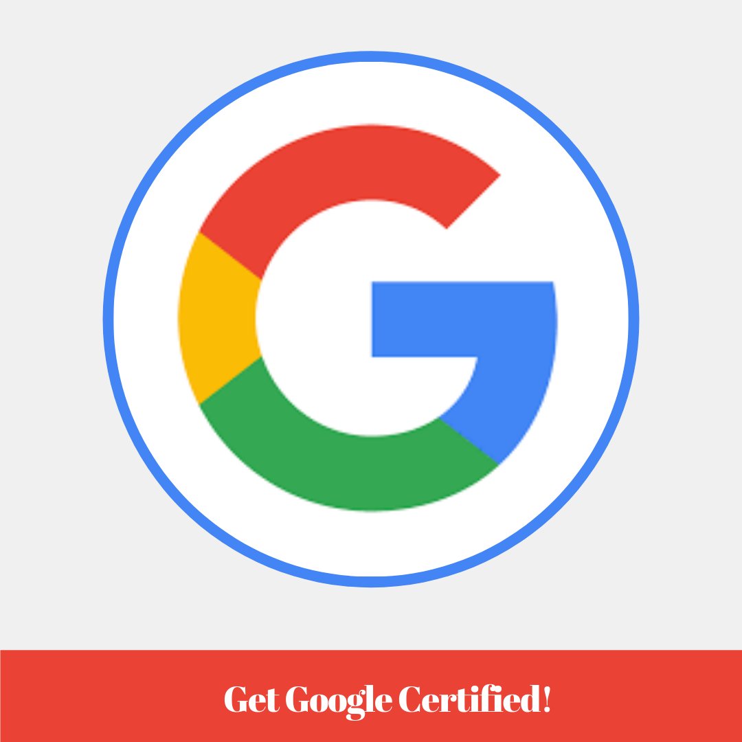 Get Google Certified April 20, 2024. 9am-3pm