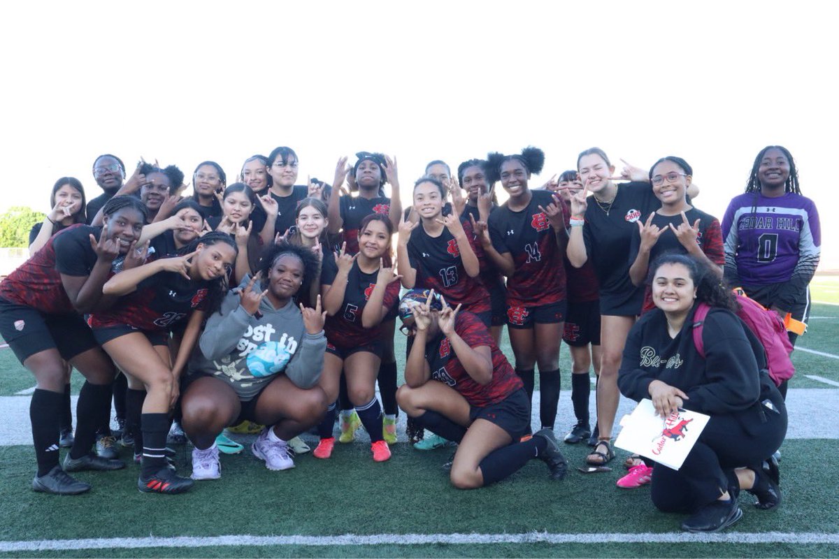 CHWomensSoccer's tweet photo. First game of this season and big win over DeSoto 15-1. @CHLonghorns @cedarhillisd @RecruitTheHill1 https://t.co/dqsnuZr7m0