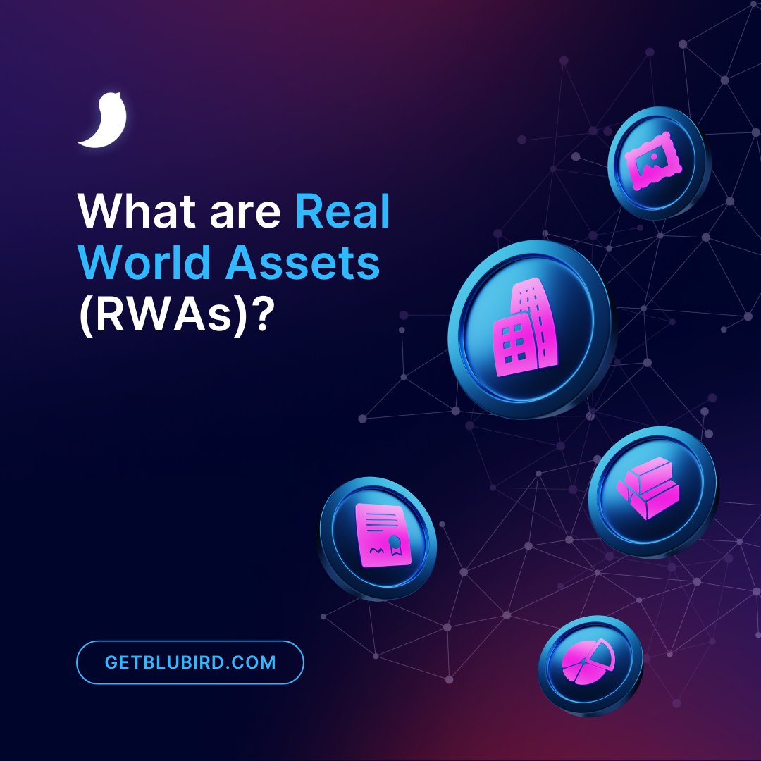 blubird_app's tweet image. What are Real-world Assets?
RWAs in Web3 signify the integration of Real-world assets into the blockchain space. This includes everything from real estate and art to commodities and even stocks. 

Tokenized as digital assets, RWA issuance on blockchain allows for innovative…