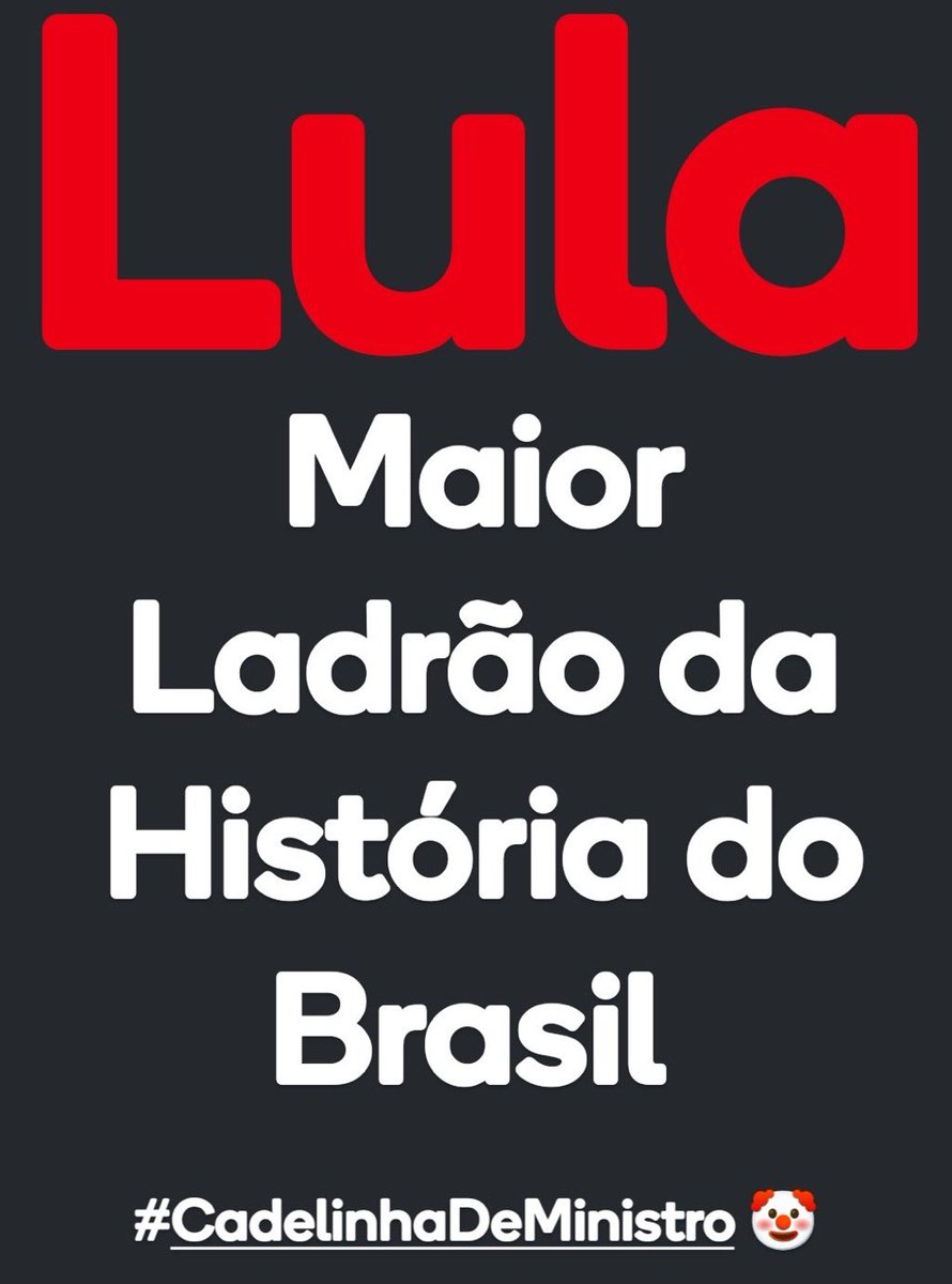 LulaLADRÃO!!!!!!

#FazoElon
#LulaLadrao