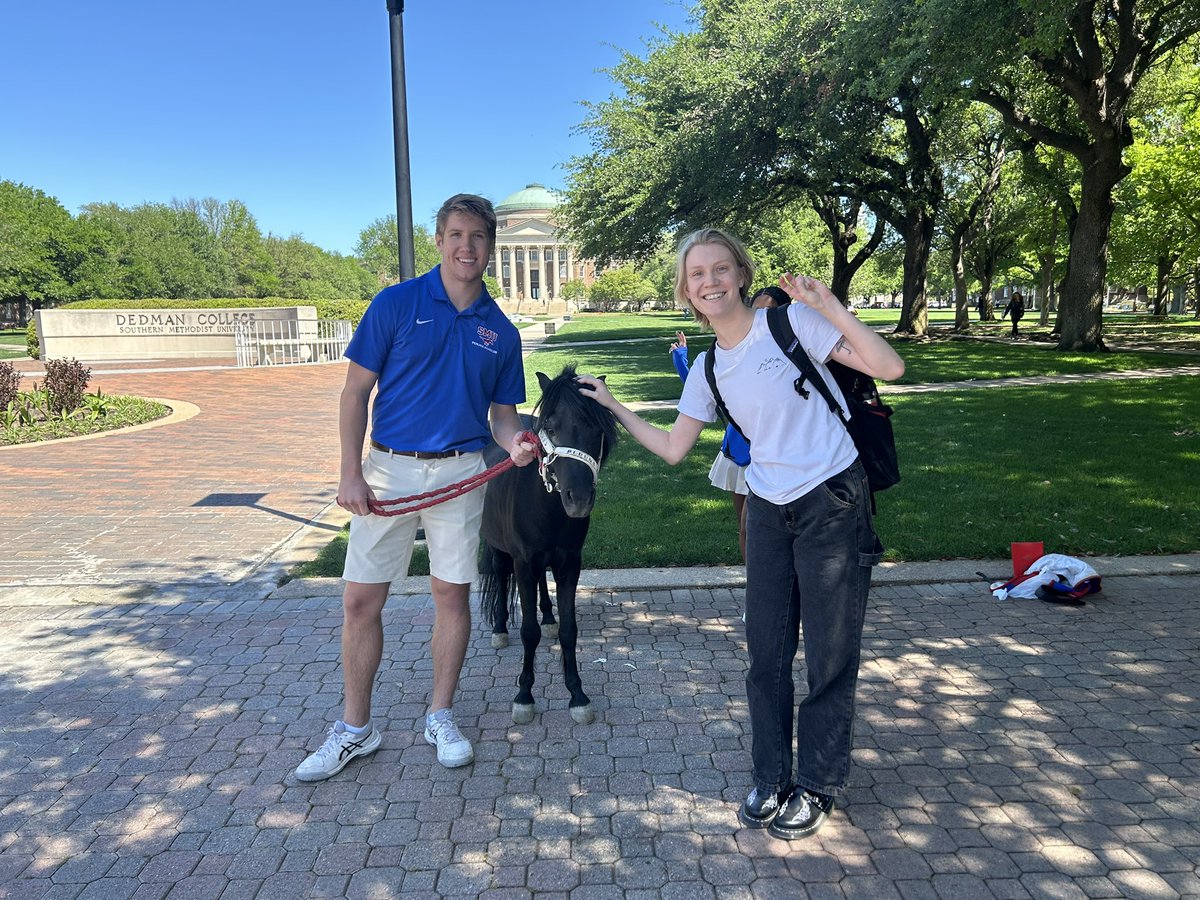 SuziGoebel's tweet image. 29 days before graduation, I finally snapped a pic with the one and only @PerunaThePony!