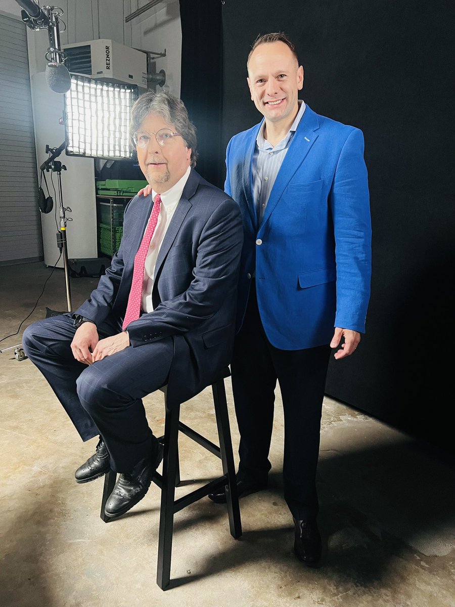 JGKoufos's tweet photo. In the studio filming with @Arnold_Ventures + 3 of the best public servants in the country: @ACProsecutor Bill Reynolds, former #NJ AG @cporrino + former federal prosecutor Charlie McKenna. These leaders used risk-based bail as a public safety tool to make our communities safer. #smartoncrime #bail #riskbasedbail