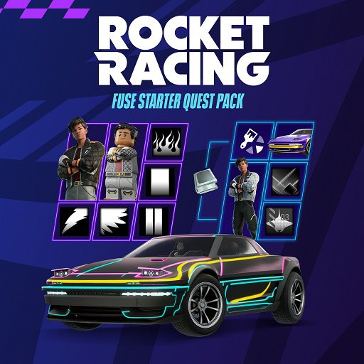 New #RocketRacing Starter Pack available now! Fuse Starter Quest Pack Price: $9.99/£7.69 #Fortnite