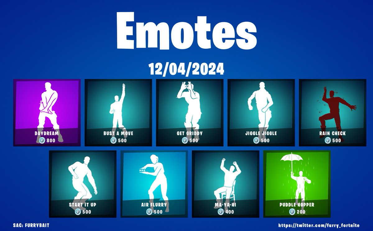 Here's the furry cosmetics, their accesories and the emotes that are available today on the Item shop! 

Use code FURRYBAIT in the Item Shop to support us! 
#EpicPartner #FurryFortnite