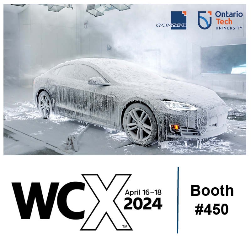 ACE will attend WCX at Huntington Place in Detroit from April 16th through April 18th. Stop by booth #450 to speak with an ACE expert about challenges in vehicle thermal management, vehicle dynamics and performance, and electric and autonomous vehicles. #ACE #WCX #OntarioTech