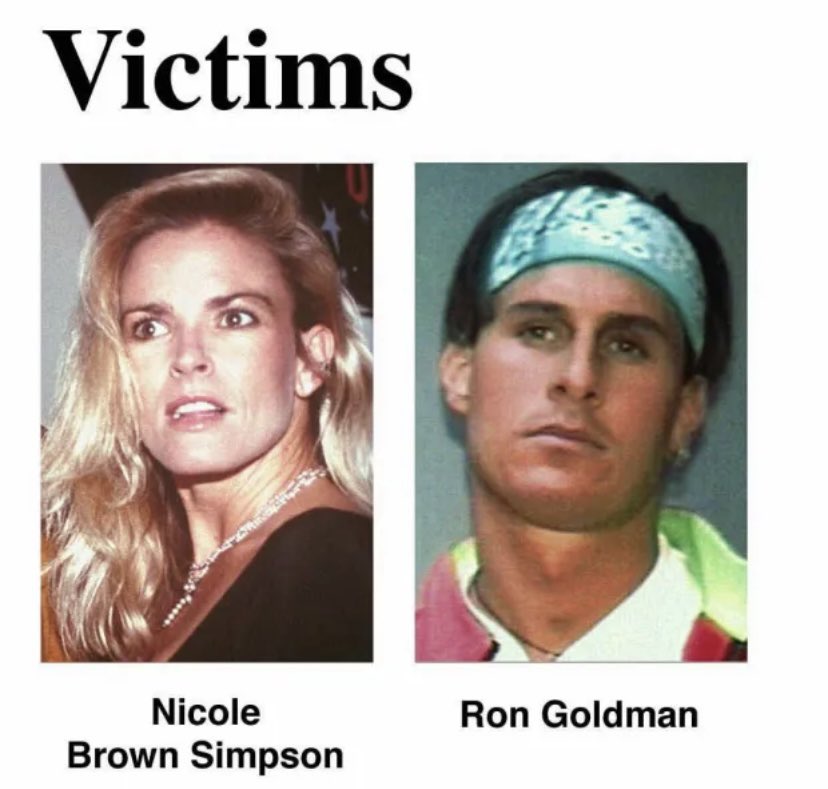 OJ’s victims deserve more recognition than OJ #HeDidIt #NicoleBrownSimpson #RonGoldman #OJSimpson