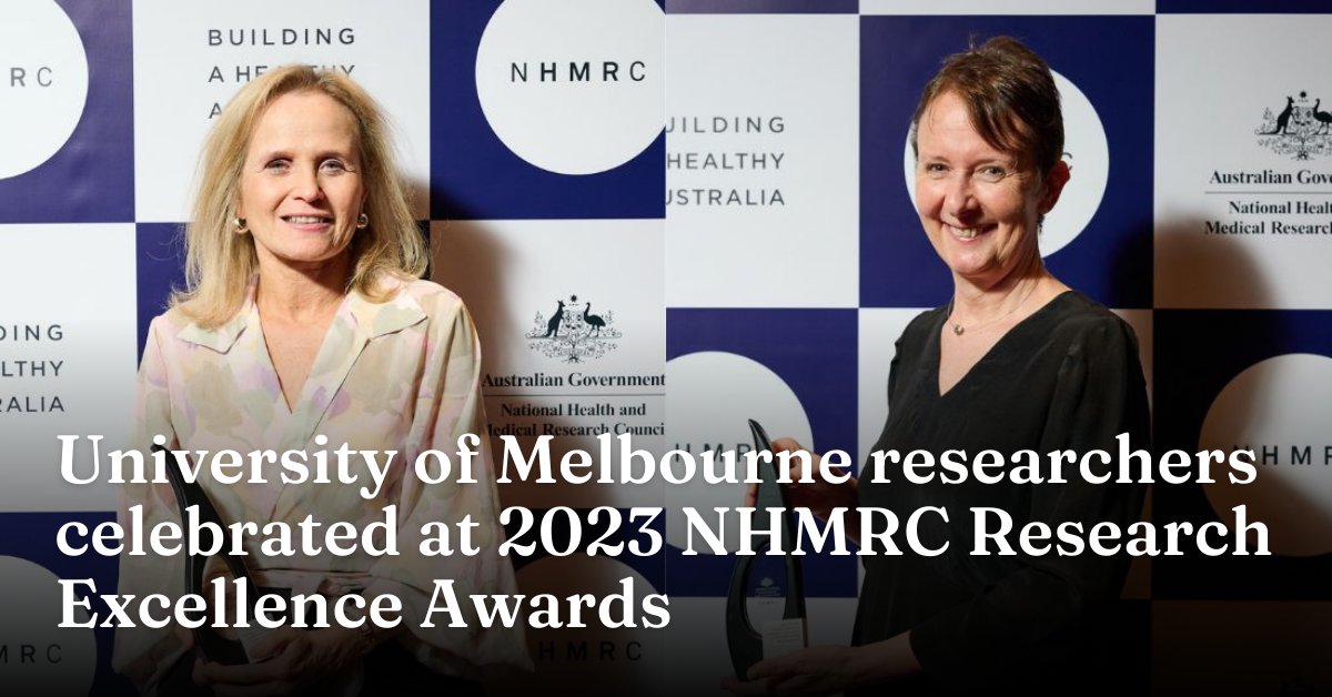 Innovative research projects led by @ProfSharonLewin AO and Prof Jane Pirkis recognised at the 2023 @nhmrc Research Excellence Awards 👏👏 The Awards celebrate top-ranked applicants across the NHMRC’s competitive grant schemes for the previous year 👉 unimelb.me/49vZIaW