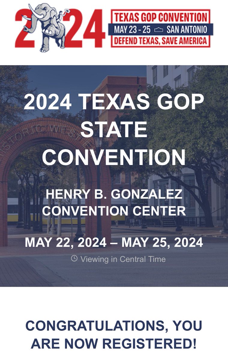 Can’t wait to see so many of my fellow Texan MAGA conservative friends in San Antone! 🤠