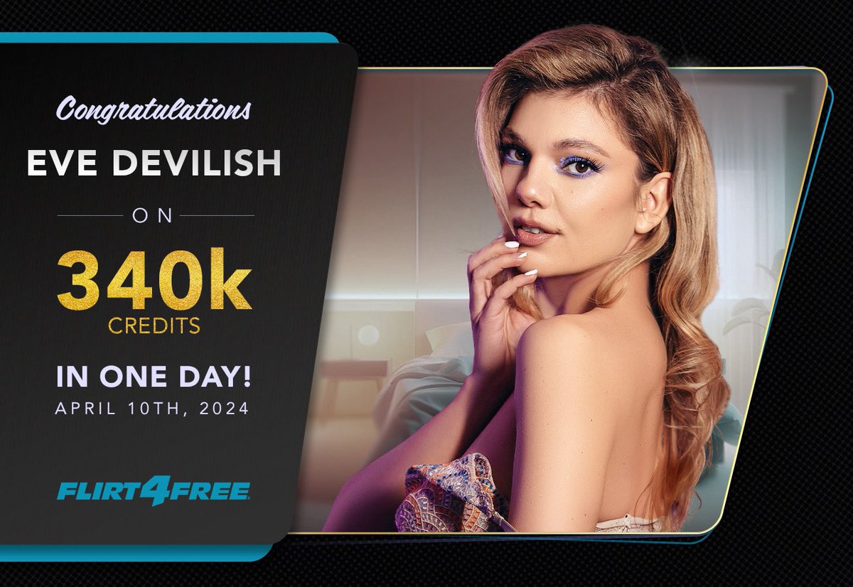 Congratulations to @EveDevilish_ for hitting a personal record-breaking 340k credits in a single day! 🎉💋💖 tinyurl.com/m3he639u