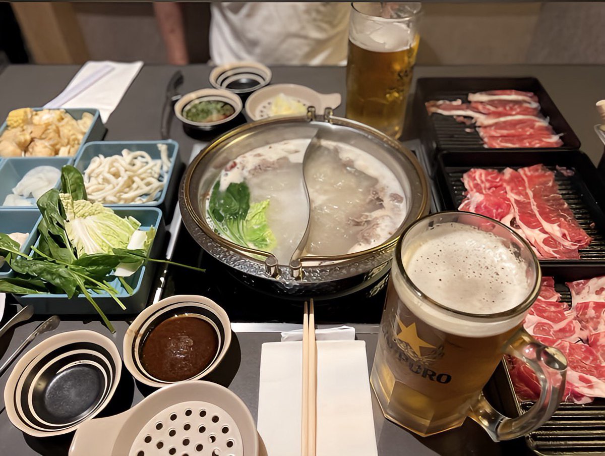 Dinner - sukiyaki and 🍺 😋 #foodblogger #foodie #foodphotography #foodlovers