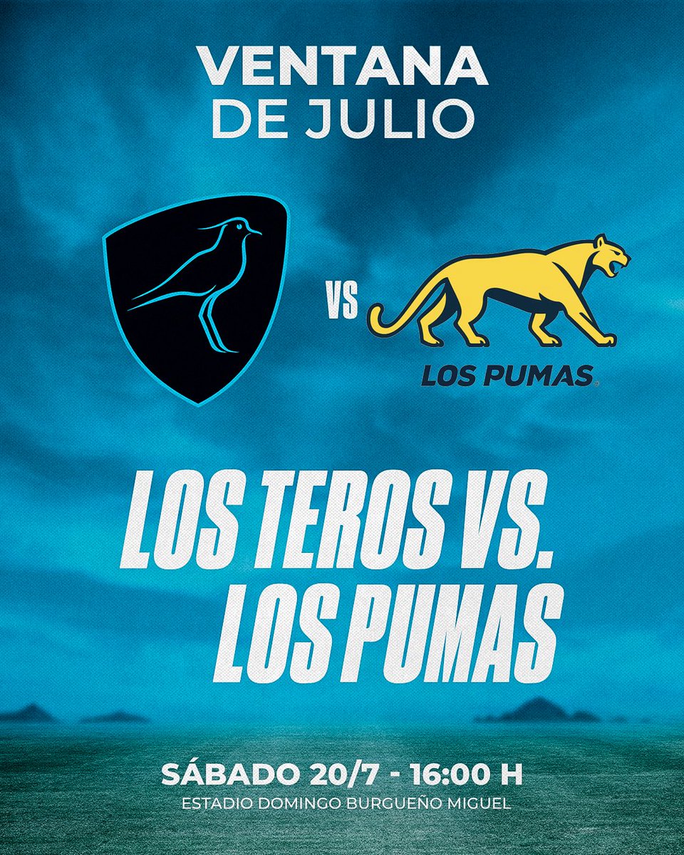 ☑️ ¡𝐂𝐎𝐍𝐅𝐈𝐑𝐌𝐀𝐃𝐎! Enfrentaremos a @lospumas el próximo 20 de julio. #VamosTeros🇺🇾