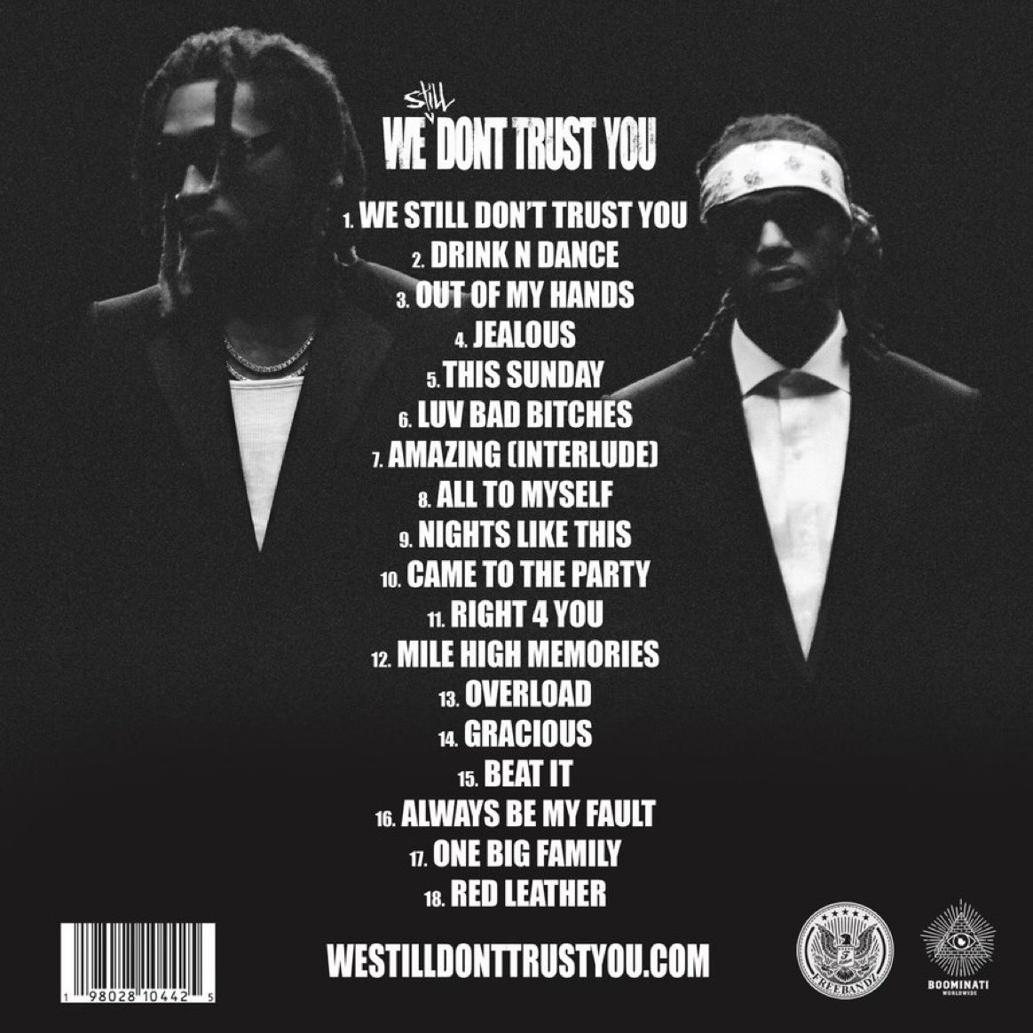 🗣️ FUTURE 🗣️ METRO BOOMIN 💽 WE STILL DON’T TRUST YOU 📝 TRACKLIST