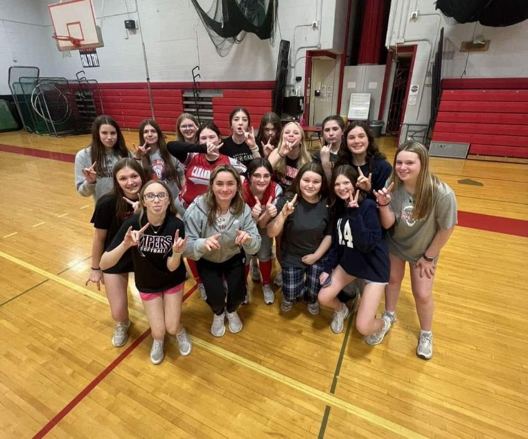 Our modified team at practice today!!🥎🐺