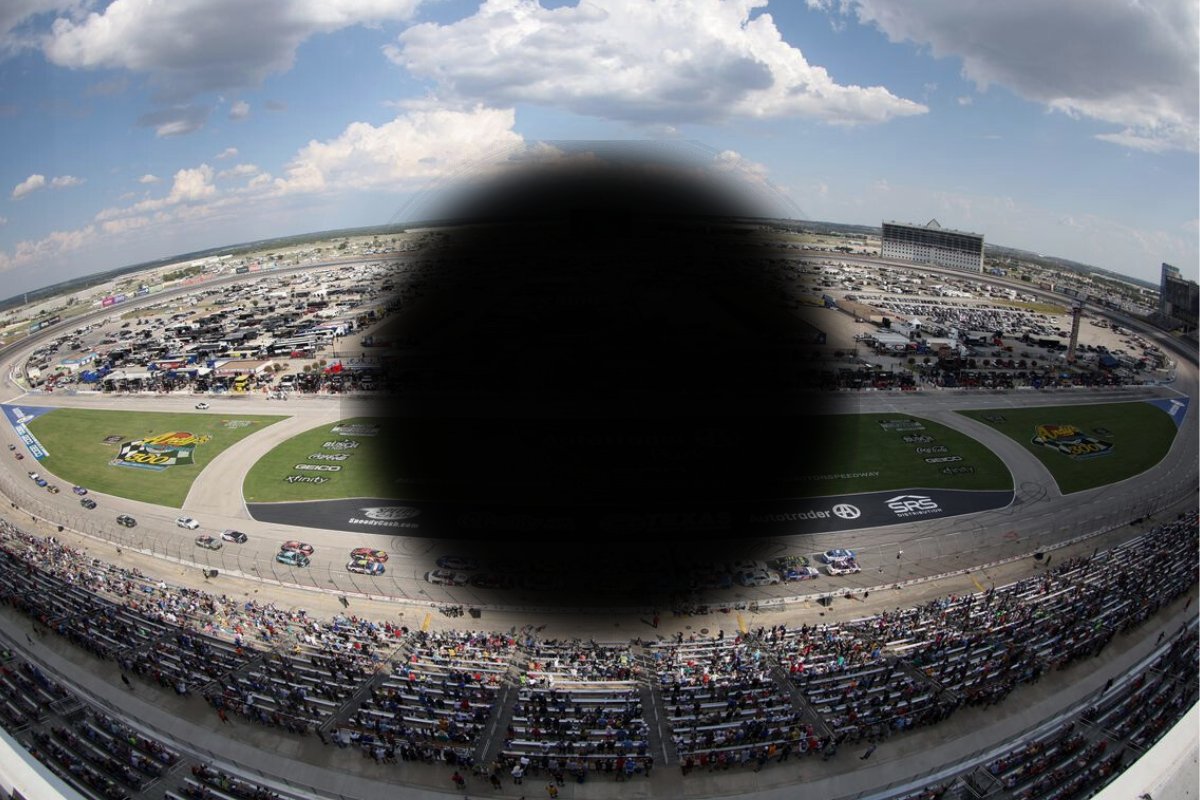 POV: you're a NASCAR spotter in Texas this weekend & you didn't wear your solar eclipse glasses this past Monday 😬🌑