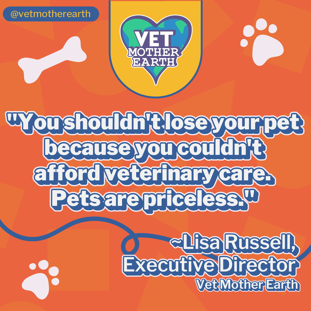 WHY YOU DO YOU BELIEVE IN NONPROFIT VETERINARY CARE? 🤔
'You shouldn't lose your pet because you couldn't afford veterinary care. Pets are priceless. ~Lisa Russell, Executive Director of Vet Mother Earth' 💜

#VetMotherEarth #VME #SupportVetMotherEarth #Nonprofit #VeterinaryCare