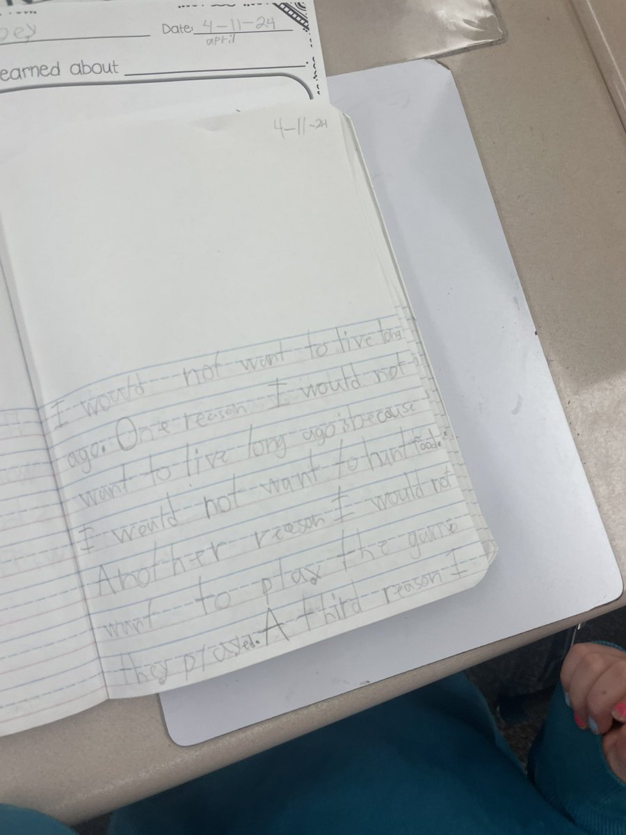 CTE_Rice's tweet photo. I LOVE first grade writing! Today students used their content knowledge to write about life long ago. Lots of good facts used to support their opinions! https://t.co/BGV2RWyOlD