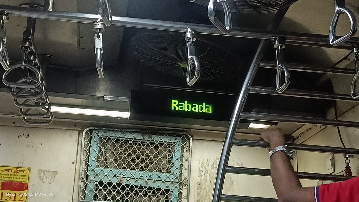 @Central_Railway IPL fever catches railways. Trans harbour station Rabale is displayed as Rabada in the train indicator😀