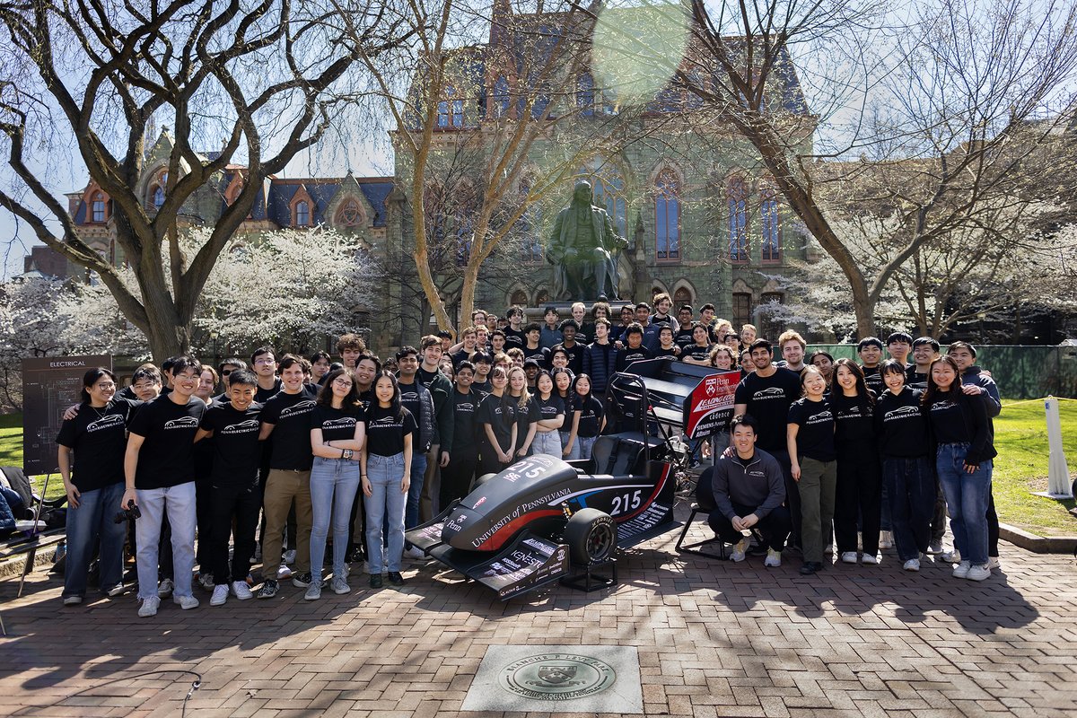 .@PennEngineers’ @Penn_racing team unveiled its latest creation: REV9. It’s the 10th car produced by the student-run club that’s been designed to compete in the annual Formula Society of Automotive Engineers Michigan race. Read More: bit.ly/4aIaBY2