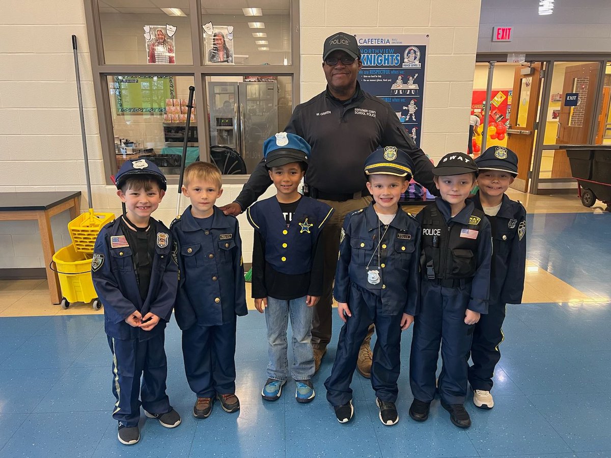 On Career Day at Northview Elementary, this fine bunch of junior officers told Officer Green they wanted to be like him when they grow up. I think the Police Department will be in great hands in a few years. Keep leading the way Green, kids see you! #ProudChief