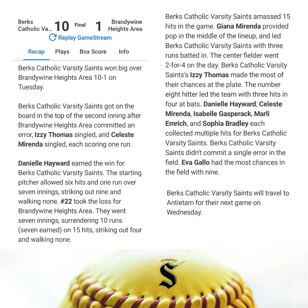 Berks Catholic Varsity Saints Breeze Past Brandywine Heights!!