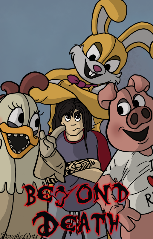 justcallmedovah's tweet photo. A revamped cover for my dd fanfic in the works. So, meet Rebekah Van Doran, my mortal in my DD AU.
.
.
.
#darkdeception #darkdeceptionchapter4 #mascotmayhem #luckytherabbit #pennythechicken #hangrythepig #joyjoygang https://t.co/HdsoJ8pb90