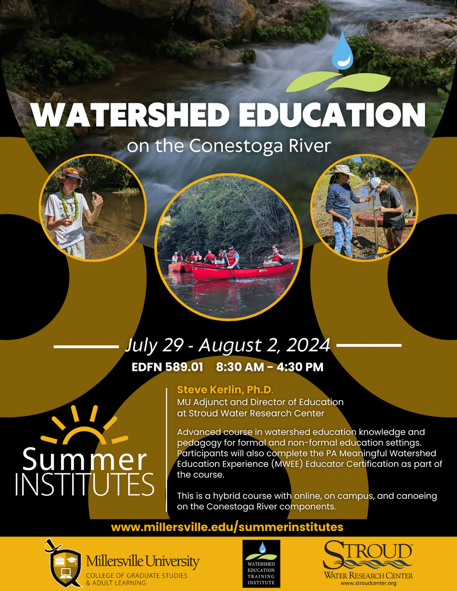 Check out this cool #professionallearning opportunity this summer with our friends @StroudCenter #MWEE #ELIT
