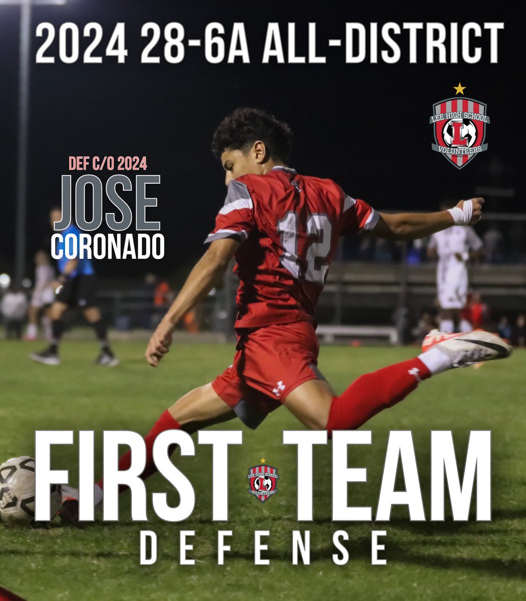 Congratulations to Senior Defender, Jose Coronado, for being selected to the 2024 28-6A All-District First Team! #GoVols #RefuseToLose
