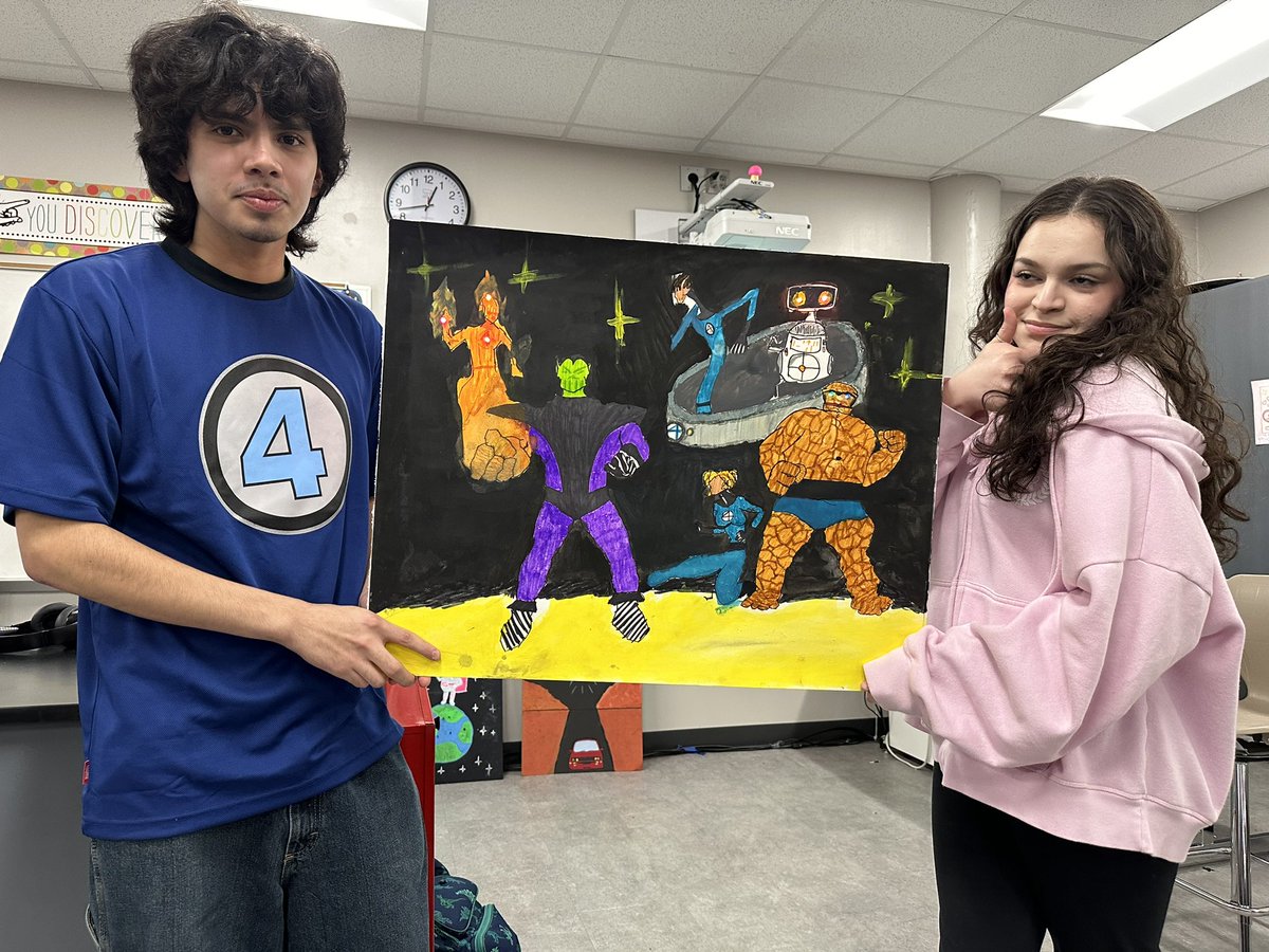 Physics students showing off their circuit projects that were space themed @MCHS_Rams #physicsmayde more pics coming soon