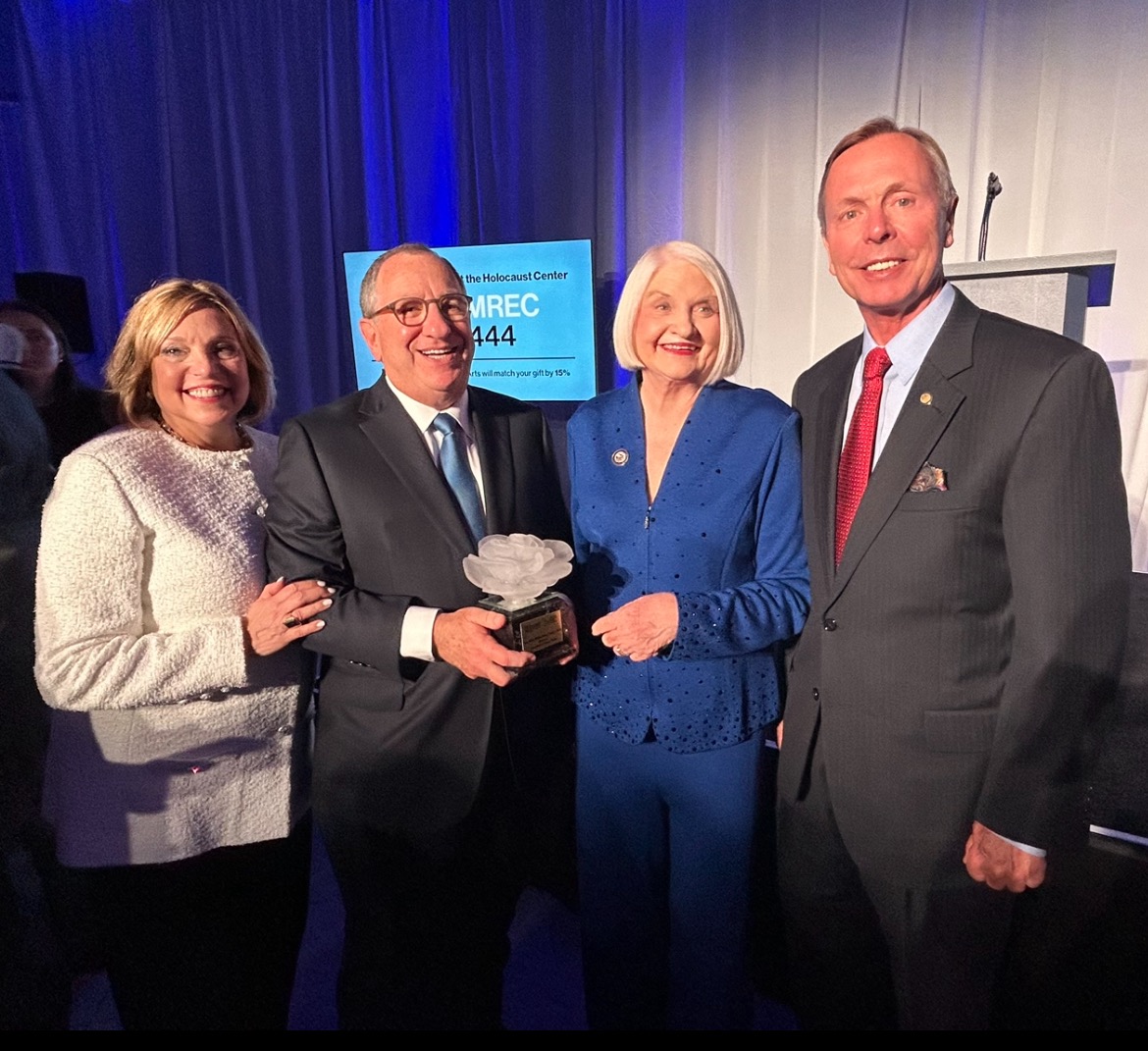 My friends Jonathan and Nancy Wolf received the White Rose award tonight for their fight against antisemitism. Humbled to be recognized with Senator Linda Stewart for our $5M appropriation project for the new Holocaust Museum.