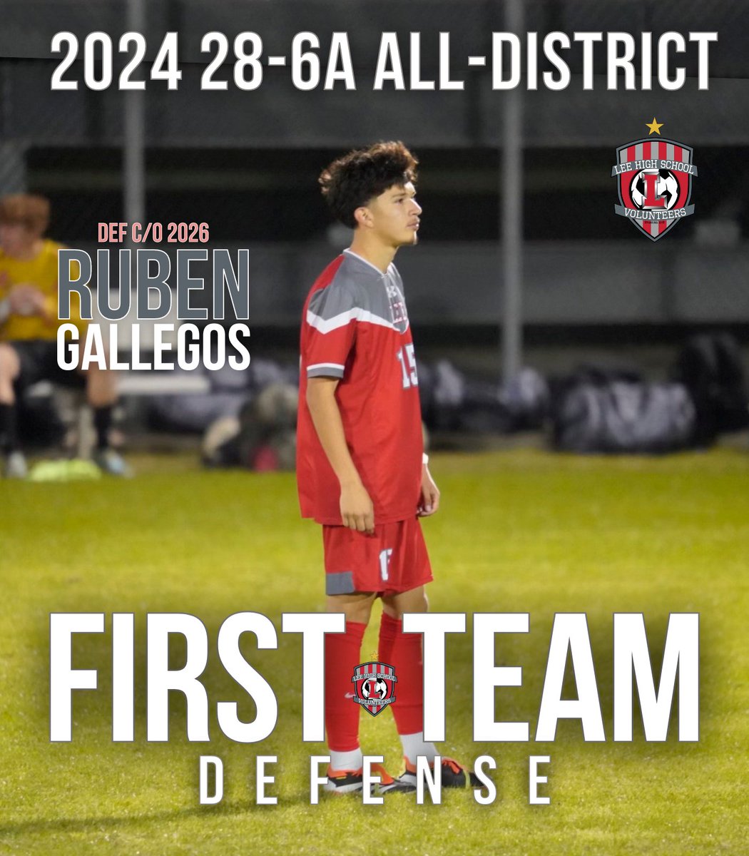Congratulations to Sophomore Defender, Ruben Gallegos, for being selected to the 2024 28-6A All-District First Team! #GoVols #RefuseToLose