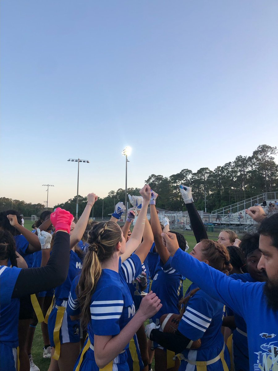 What a game by the girls. We fought hard and won 13-7 over a tough rival @SeabreezeHSFlag and walk away as district champions and clinching a playoff spot. Proud of these ladies and ready for round one. #BPND #〽️BLOCK @ethansimpson33 @TWall_214 @FlaHSFootball @Andy_Villamarzo