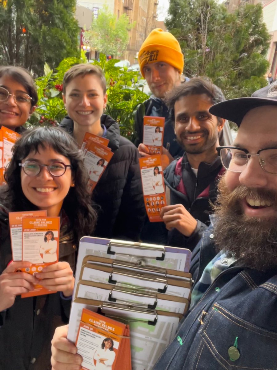 Day and night - knocking doors for @claireforqueens