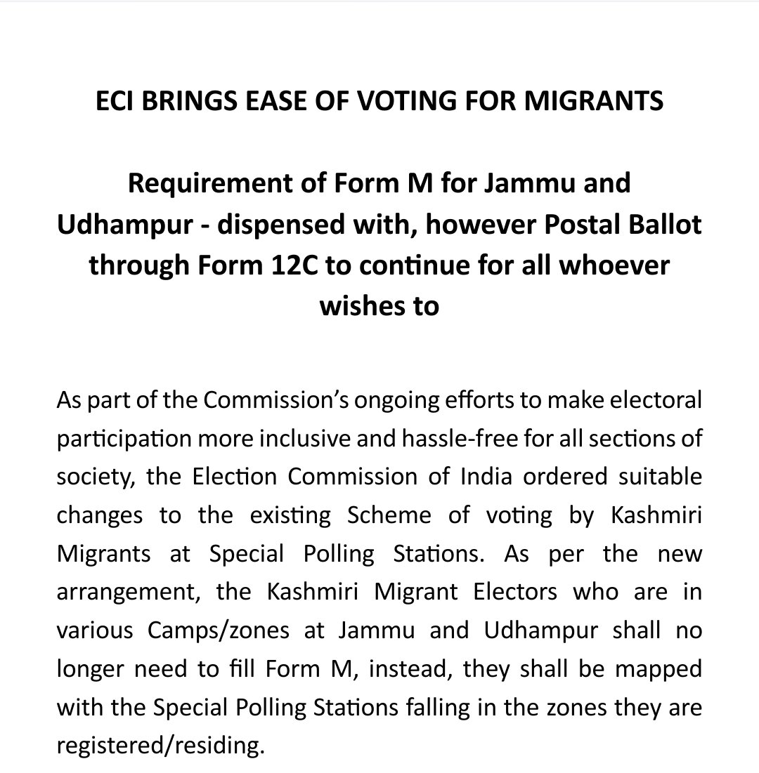 While this is an important step towards providing them a stake in elections the Indian state must stop referring to persecuted Kashmiri Hindus as 'migrants'. This term whitewashes the genocide perpetrated on them and absolves their persecutors who are still out there. Kashmiri…