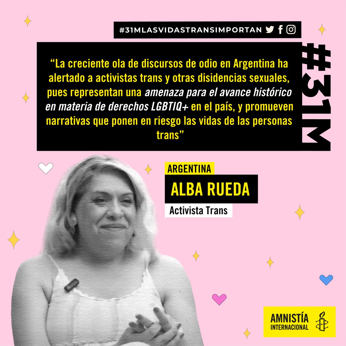 En #Argentina en el año 2021 se aprobó en el Senado la ley del cupo laboral trans, pero ahora se ve en peligro con el actual gobierno de Javier Milei. ✊🏽 ¡Las vidas trans importan! 🏳️‍⚧️