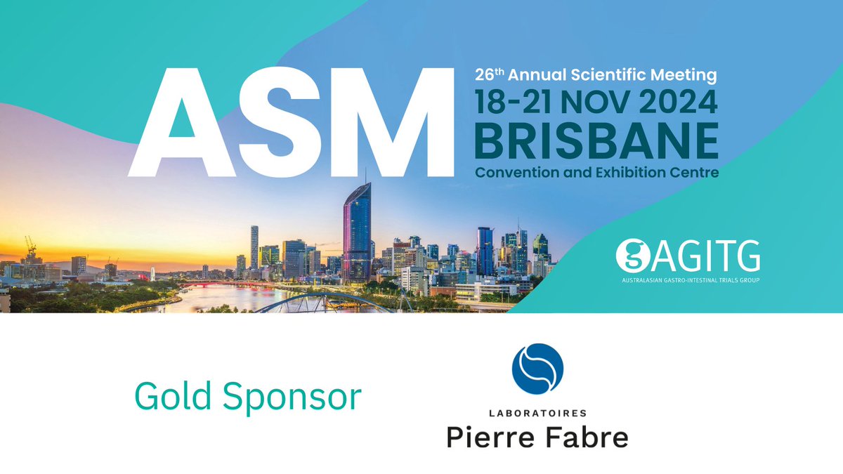 We are thrilled to announce @PierreFabre as Gold Sponsor for our 26th #AGITG24 ASM in Brisbane. With their support, we are 'Thinking outside the box', encouraging delegates to explore innovative trial designs, & expand collaborations across regions for greater global impact.
