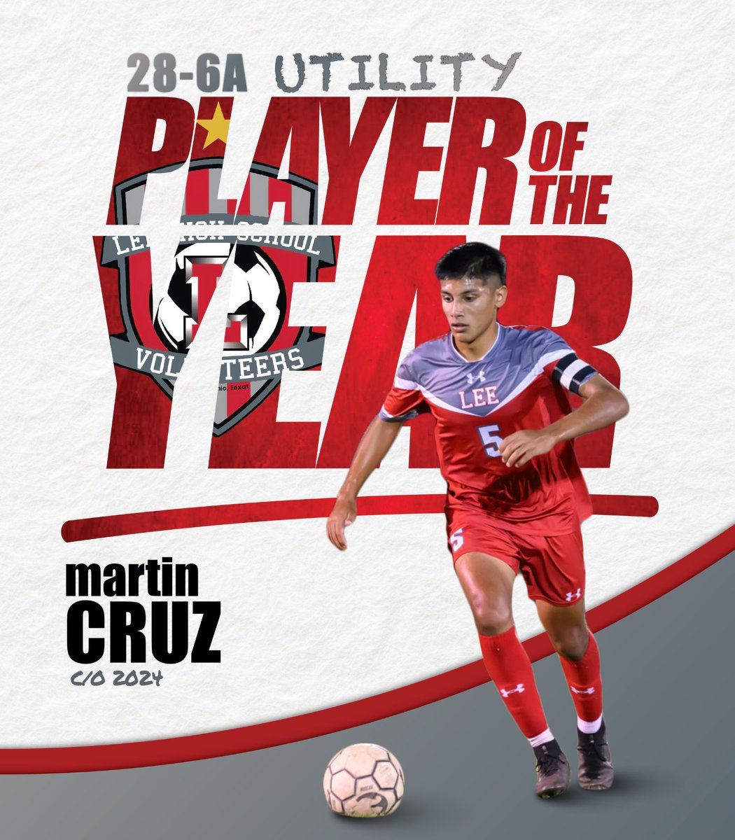 Last but not least, congrats to Senior, MF Martin Cruz who is 1st Team All-District &amp; the 2024 28-6A Utility Player of the Year 👏 #GoVols #RefuseToLose
