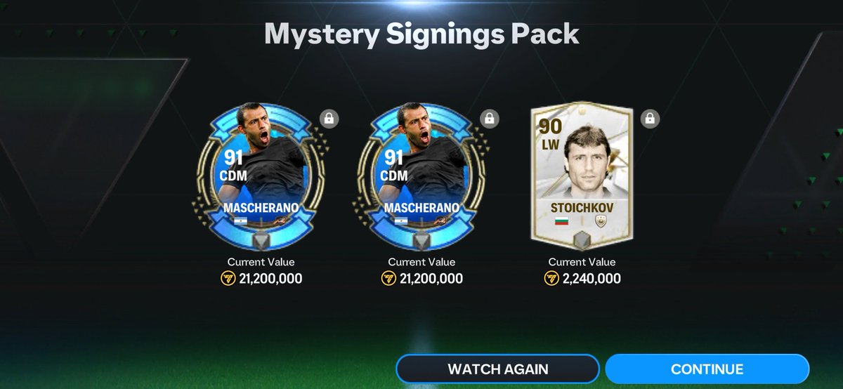 #fc24 #fcmobile #EAFC24 Don't forget to claim your mystery signings milestones. 2 mascherano and 1 tradable 90 ovr player if you choose milestone 1....comment with which you claimed and who you pulled ?