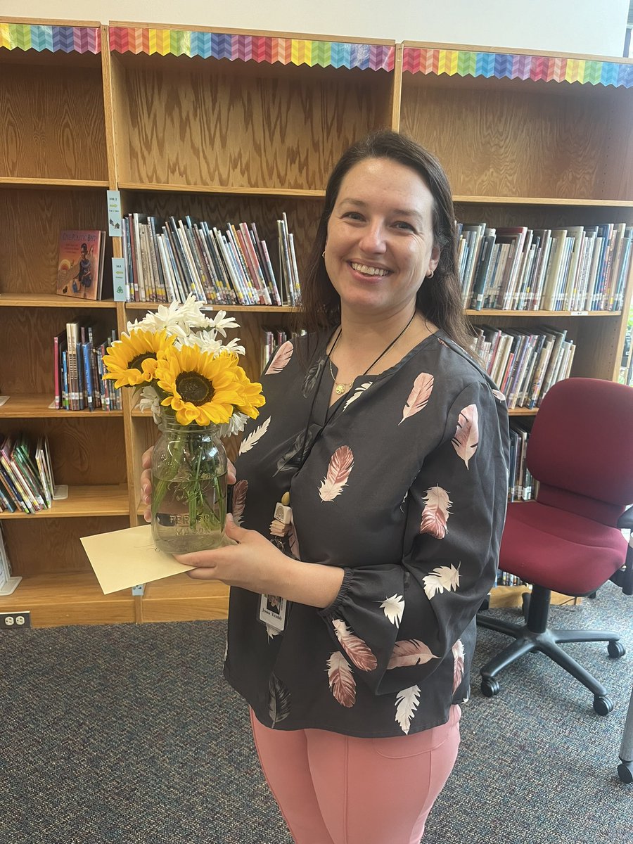 We love our media specialist, Mrs. Jessica Trembly! The media center is the hub of any school and we are blessed to have Mrs. Trembly at OCE! 📖 📚 📕 @OliveChapelElem