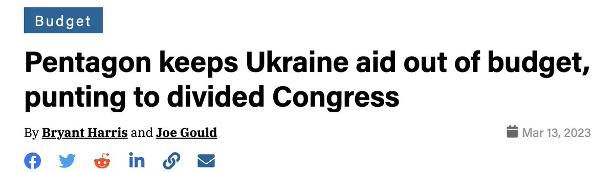 NB: Biden could have included all that Ukraine aid in his record-setting military budget that he just signed into law. But he left it out because he didn't feel like making trade-offs.