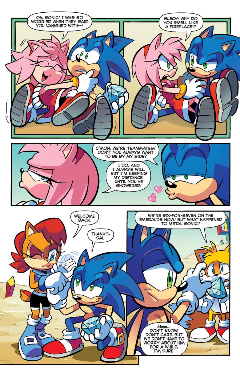 Amy Rose draws the line somewhere. From Archie Sonic Universe Issue 75