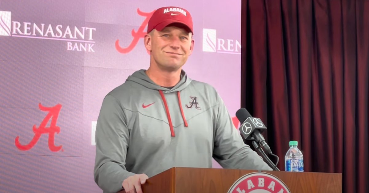 Here's everything Kalen DeBoer said after Alabama's penultimate football practice of the spring. Full presser quotes and video: on3.com/teams/alabama-…