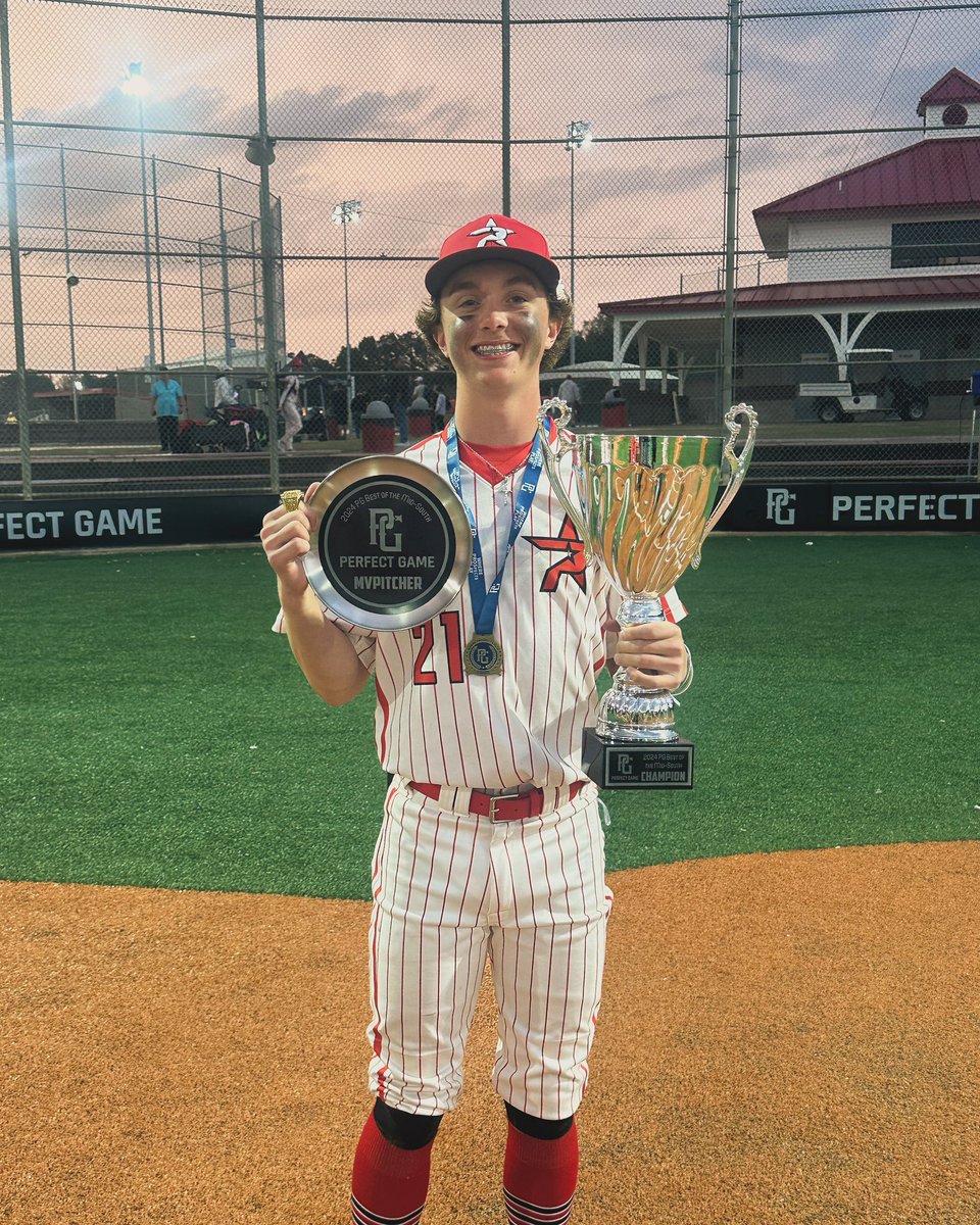 I was awarded MVP pitcher in the Best of the MIDSOUTH tournament in Southaven this weekend. Pitched in the semifinals. 4IP, 9k’s, 1ER @Drew_Menard27 @ARPROSPECTS @arprospectcoach @Spects_CoachP
