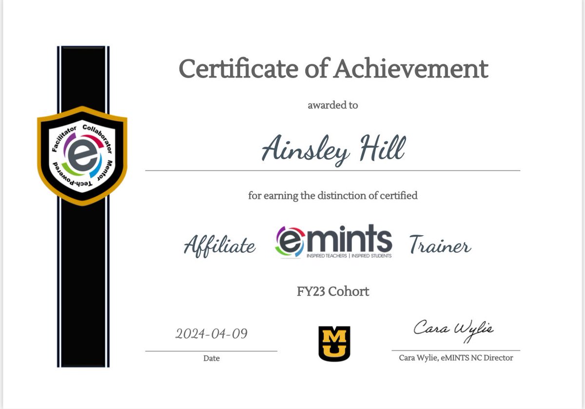 After two years of growing my coaching and facilitation skills, I’m officially an @emintsnc affiliate trainer! Love mentoring and teaching my cohort of teachers in my district. It’s a great way for me to see all grades, enhance teaching practices and grow in leadership.