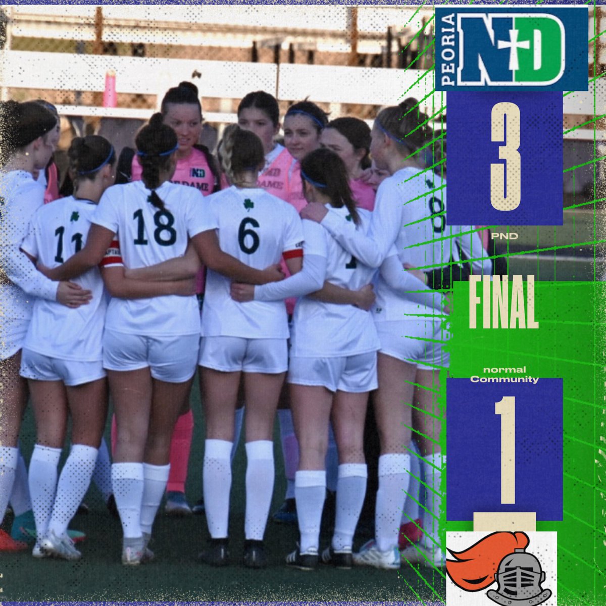 IRISH WIN!!! Nice battle by the girls tonight coming out with the win against a tough Normal Community side! Gotta rest up as we have a few quick turn around with a game tomorrow! ☘️⚽️ #PNDsoccer