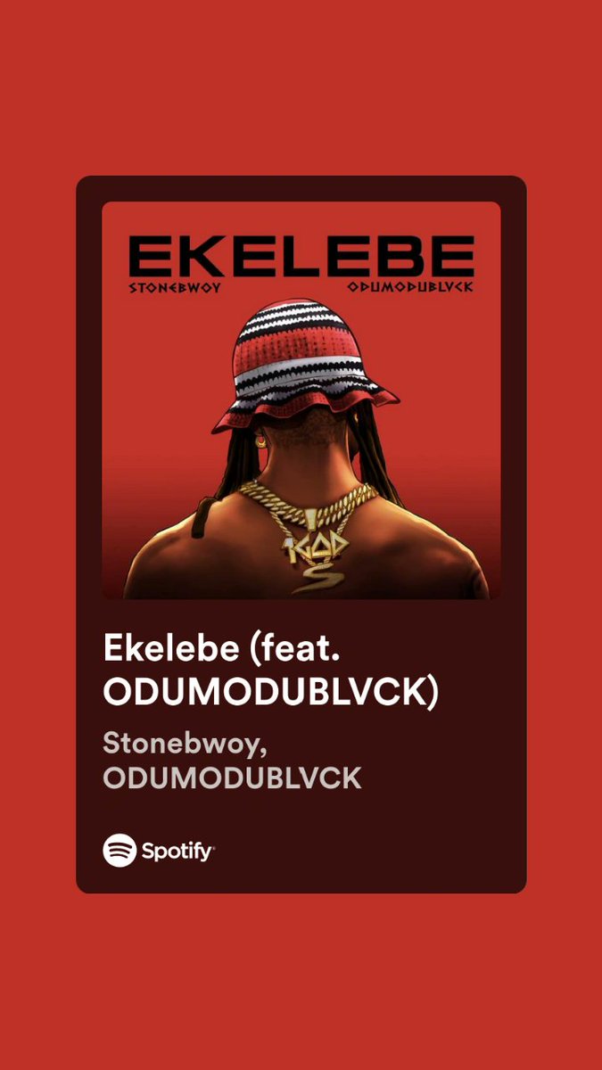 Stream #Ekelebe new music by @stonebwoy featuring @Odumodublvck_ available now on @Spotify. Stream here - open.spotify.com/track/0hhOltFi…