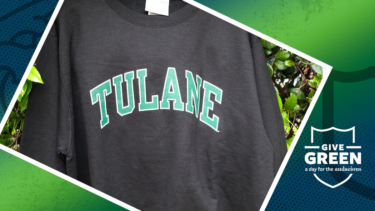 #GiveGreenTU Gives Back

One more round. One more great gift. Comment below using the hashtag, #GiveGreenTU, and one (1) person will be eligible to win this Tulane crewneck sweater. Comment by 8:00 AM CT on Fri., Apr. 12 and let's finish off strong.

📰: bit.ly/409hvAu
